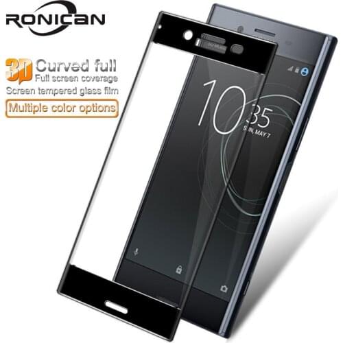 For Sony Xperia XZ Premium G8141 G8142 3D Curved Full Cover Tempered Glass for Sony XZ Premium Dual Sim RONICAN Screen Protector