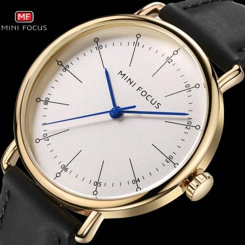 Quartz Watches Mens 2020 Waterproof Top Brand Luxury Male Watch Classic Dress Fashion Casual Genuine Leather Strap MINI FOCUS