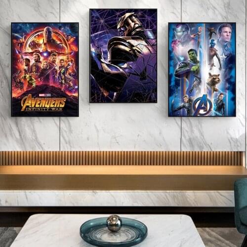 Marvel Avengers: Infinity War Classic Movie Poster Captain America Iron Man Canvas Painting Modern Home Decoration Living Room