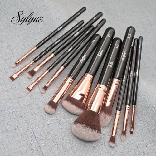 Makeup Brush Set 12pcs Synthetic Hair Make Up Brush Gold Foundation Powder Contour Eyeshadow Professional Makeup Brushes