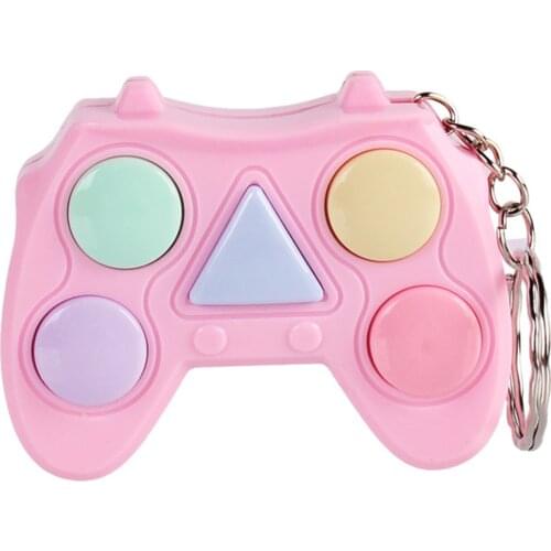 Desktop Game Keychain Fidget Toy Novel Stress Relief Button Anxiety Reliever Toys Memory Training Maze Cube Toys