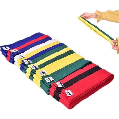New High Quality Taekwondo Belt Karate Durable Comfortable Double Wrap Belt Professional Martial Arts All Colors