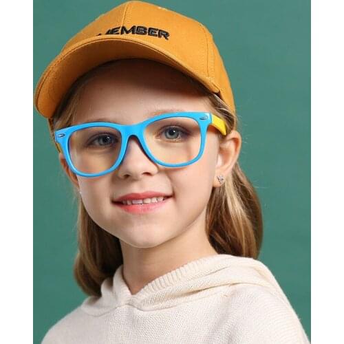 Blue Light Glasses Kids Girl Boy Optical Frame Children Flexible Clear lenses 3-13 Anti Reflective Computer UV40 Eyeglasses 2020
