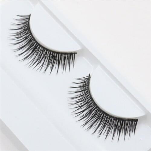 A pair fashion beauty with natural fiber long false eyelashes