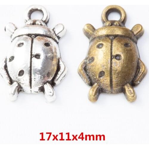 85 pieces of retro metal zinc alloy beetle Pendant for DIY handmade jewelry necklace making 8120