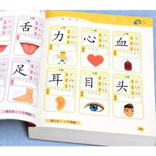 Look At The Picture Literacy Book Children Learn Chinese Characters Notes Pinyin Version Enlightenment Early Education Card Book