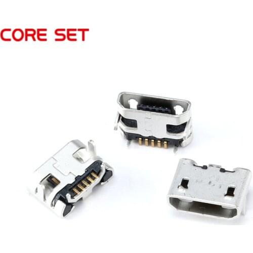 50Pcs Micro USB Connector 5 Pin usb Jack charging Socket Female For MP3/4/5 Other Mobile Table tels set