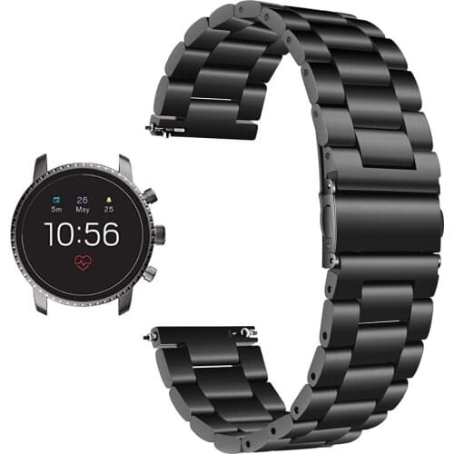 Stainless Steel Watchband Quick Release for Fossil Gen 4 Q Explorist HR / Gen 3 Q Explorist Watch Band Wrist Strap Link Bracelet