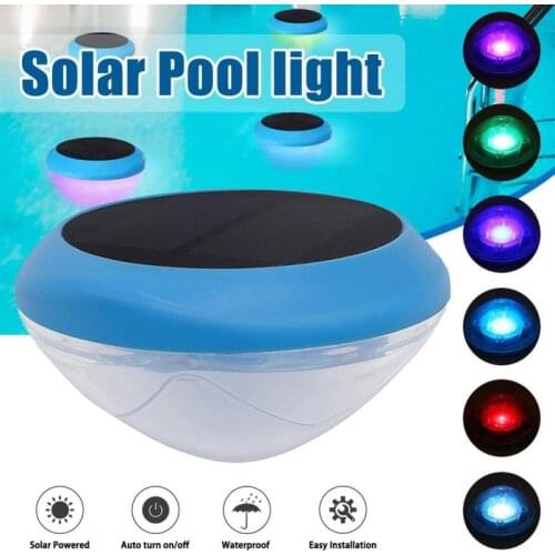 RGB Solar LED Floating Pool Light Solar Powered Colorful Swimming Underwater Lamp IPX6 For Yard Pond Garden Pool Decor Light
