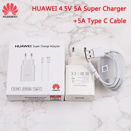Huawei 5V 4.5A USB Super Charger Supercharge 5A Type C Cable For Mate 10 20 30 Pro P40 P30 P20 Pro P9 P10 Plus Honor 10 20 V10
