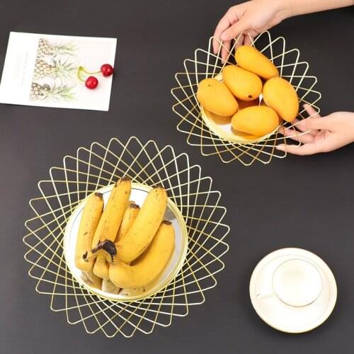 Nordic Ins Metal Mirror Fruit Tray Creative Home Living Room Desktop Coffee Table Fruit Snack Cookies Storage Plate