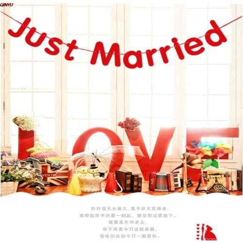 1pcs Just Married Banner Mr Mrs Rustic Garland Wedding Decoration Groom Bride To Be Balloon Banner Bachelorette Party Supplies 5