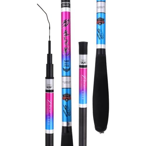 Super Hard 3.6/4.5/5.4/6.3/7.2 Meters Hand Pole Carbon Fiber Spinning Rod 19 Tonalty Telescopic Fishing Rods Fishing Tackle