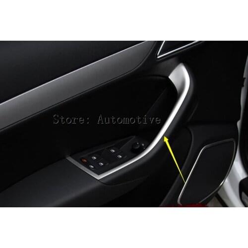 Inner Door Armrest Window Lift Switch Button Cover Trim For Audi Q3 2013-2016