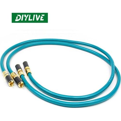 High wind Ortofon 8N high purity square core copper fired audio signal wire audio carbon fiber gold plated RCA double lotus wire