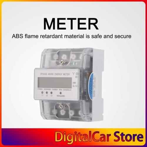 XTM024 5 (80) A 3x230/400V Three-Phase Four Wire Energy Meter Rail Electricity Power Accurate Clear Cover