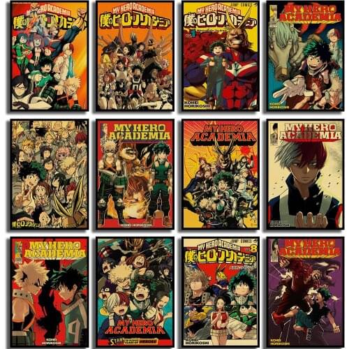 Japan My Hero Academia Anime Poster Picture Vintage Canvas Print Cuadros Wall Art Decoration Mural Modern Home Decor No Frame
