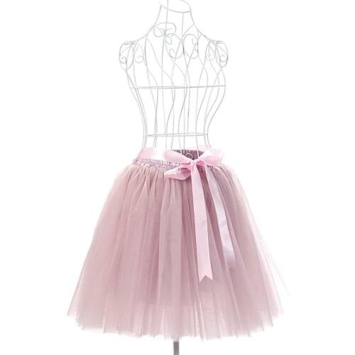 2020 Top Selling New Style Mini Skirt Fluffy Skirt Tutu Petticoat Elastic Waist 7-layer Adult Tulle Skirt Women Free Shipping