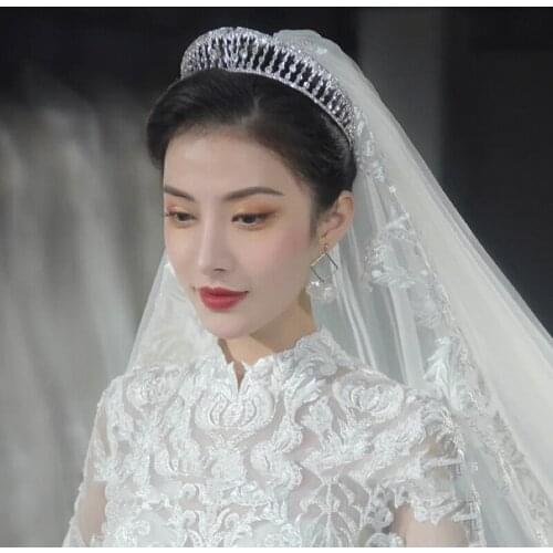 NiuShuya Women Wedding Bridal Tiaras Princess Austrian Crystal Prom Hair Crown Rhinestone Fashion Headband Hair Accessories