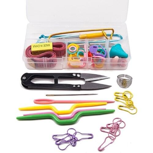 1Set Durable Variety Of Tools Knitting Sewing Tools Kit Crochet Needle Hook Accessories Supplies With Case Craft Supplies