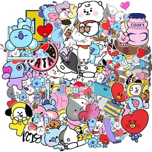10/30/50PCS Children Cartoon Cute Stickers Graffiti Refrigerator Computer Interior Bathroom Decoration Stickers