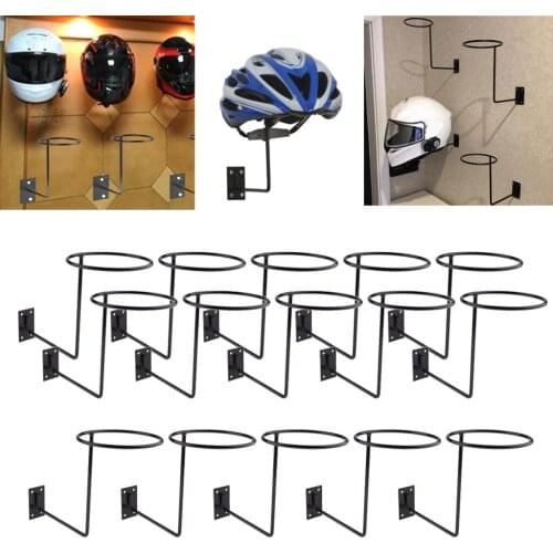 15Pieces Heavy Duty Wall Mount Helmet Display & Organize Storage Rack Black