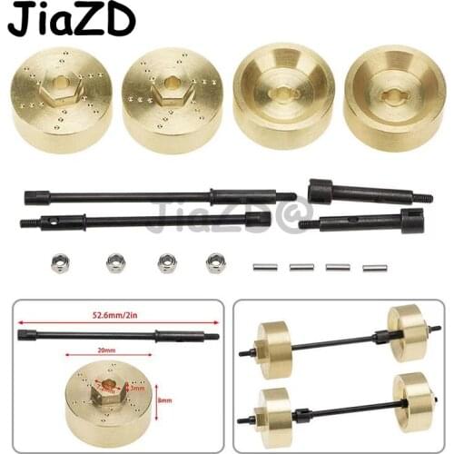 4pcs 6mm Brass Wheel Hub Weights Counterweights DIY Replacement for Axial SCX24 90081 1/24 RC Car Accessories Y07