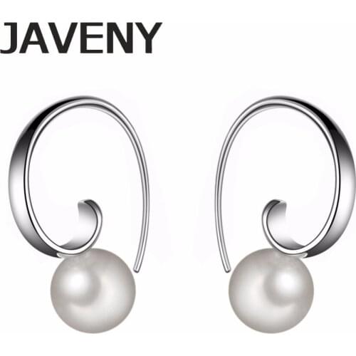 925 Sterling Silver Simple Freshwater Pearls Womens Girls Wedding Bridal Earrings Mothers Birthday Gifts 6pcs Lots Wholesale