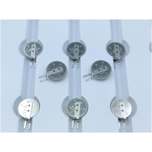 20pcslot Panasonic ML621S/DN 3V Button Batteries Cell ML621 Rechargeable Coin Battery with Soldering feet