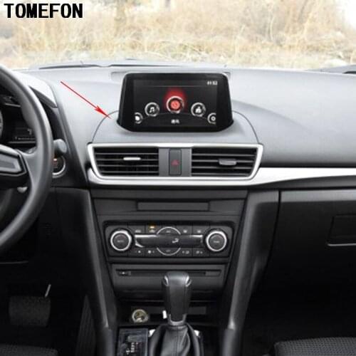Car Styling 1piece For Mazda 3 M3 Axela 2017 2018 ABS Matte Auto Interior Center Console Cover Navigaion Dashboard Panel Trim