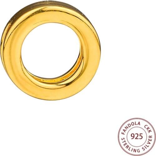 Shine Reflexions Round Clip Charm Beads Fits Original Reflexion Bracelet 925 Sterling Silver Jewelry Making Promotion