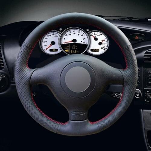 Black Artificial Leather Car Steering Wheel Cover for volkswagen vw golf 4 passat b5 1996-2003 seat leon 1999-2004 polo