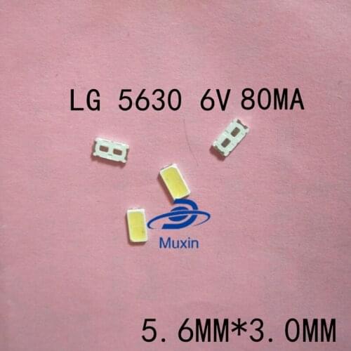 For LG LED LCD Backlight TV Application Middle Power LED LED Backlight 1000pcs/LOT 1W 6V 5630 Cool white LED LCD TV Backlight