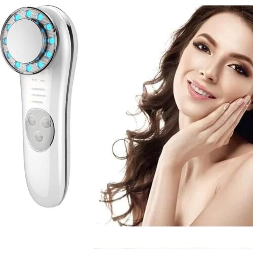 Photon Rejuvenation Facial Massager Sonic Vibration Wrinkle Removal Skin Tightening Hot Cool Treatment Skin Care Beauty Device