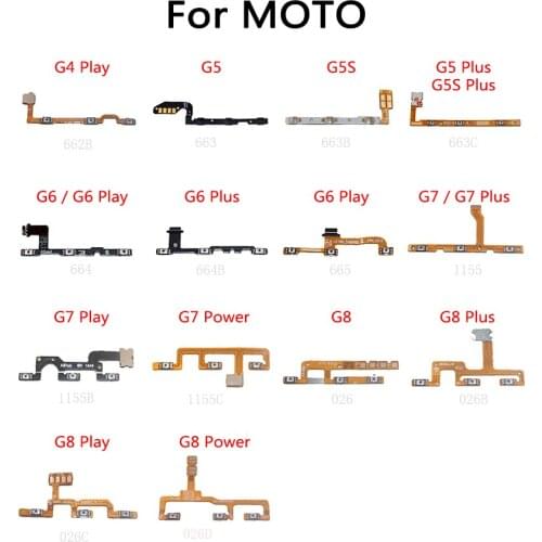 Power Button Switch Volume Button Mute On / Off Flex Cable For Motorola MOTO G6 Play G7 Plus G8 Power G5 G5S G4