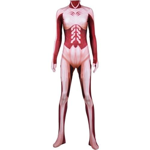 Attack on Titan Cosplay Costume Zentai Catsuit Lycra Adult Woman Girls Ladys Bodysuit Jumpsuit Halloween Carnival Costume