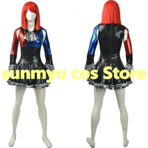 Masked Rider Blood Stark Kamen Rider Build Girl Spandex and Rubberized Fabric Cosplay Costume