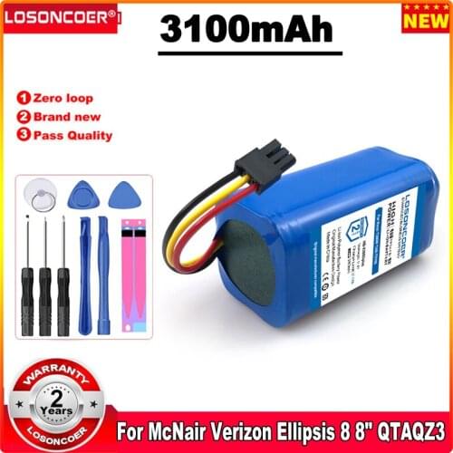 LOSONCOER 3100mAh Battery For Haier T360W TAB-T510S HB-X300Gplus Accessory Spare Parts Robotic Vacuum cleaner