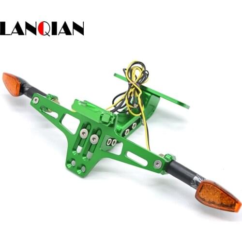 Motorcycle Adjustable License Number Plate Frame signal lights Bracket For Yamaha TMAX530 TMAX 500 YBR 125 XMAX XJ6 XJR1300