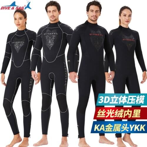 DIVE&SAIL Full-body Men 5mm Mens Full Body Neoprene Wetsuit Long Sleeves Dive Suit for Swimming/Scuba Diving/Snorkeling/Surfing