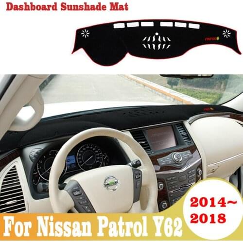 For Nissan Patrol Y62 2014 2015 2016 2017 2018 Car Dashboard Cover Mat Pads Anti-UV Case Carpets Accessories
