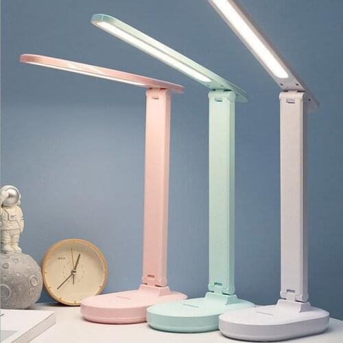 New LED Desk Lamp Touch Bright Table Lamp Dimmable Foldable Reading Lamp USB Charging LED Light for Home Student Eye Protect