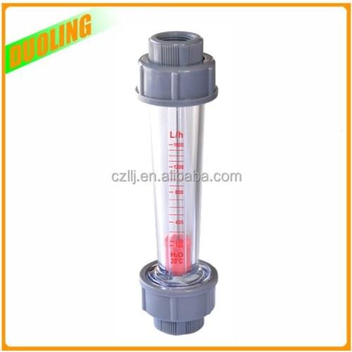 DN15 plastic water flow meter 100-1000L/h short tube socket-end connection