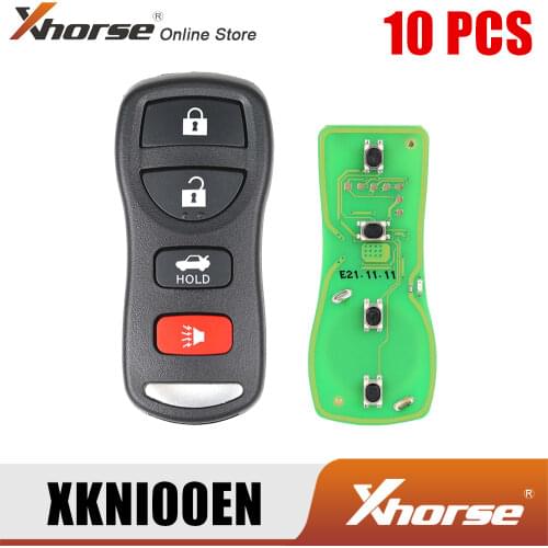 Xhorse XKNI00EN Wire Remote Key for Nissan Separate 4 Buttons English Version 10pcs/Lot