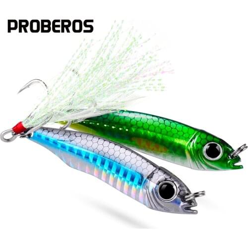 PROBEROS 1PC Metel Jig Spoon Fishing Lure 10g-15g-20g-28g-35g 3D Eyes Spoon Bait Lure Fishing Bait Metal Hard Bait Hard Lure