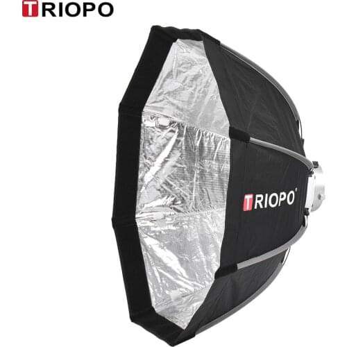 Foldable TRIOPO 55cm 8-Pole Softbox with Soft Cloth Carrying Bag Bowens Mount Soft Box for Studio Strobe Flash Light Photography