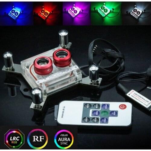 G1/4 Thread Waterblock Acrylic Copper Water Cooling CPU Radiator Heatsink Block