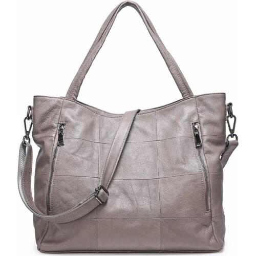 Top-Handle Bags Female Large Capacity Casual Totes Genuine Leather Shoulder Crossbody Bag Luxury Designer Bags Women Handbags