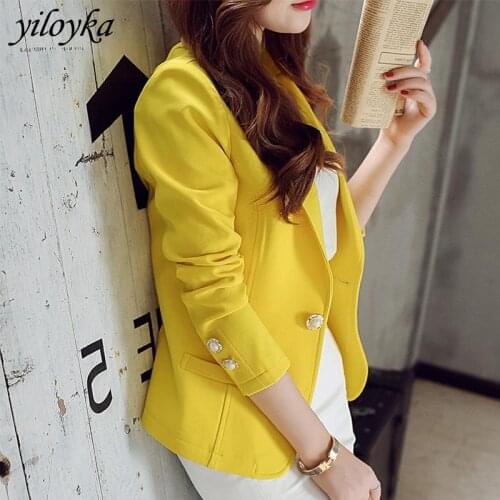 New fashion blazer women notched outerwear blazer feminino pockets single button black jacket office casual tops chaqueta mujer