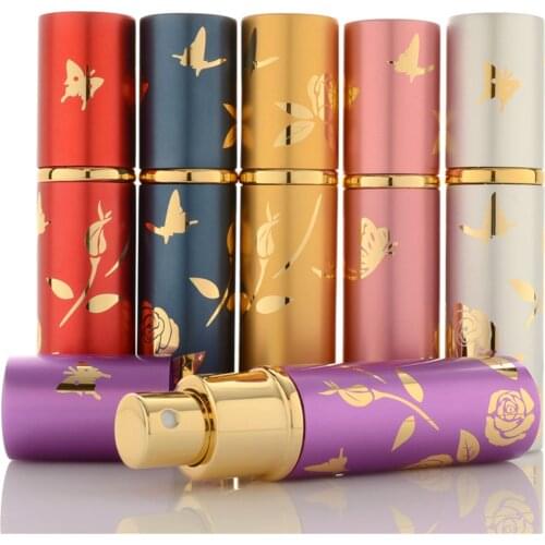 10ml Spray Perfume Bottle With Scent Pump Metal Aluminum Empty Refillable Mini Atomizer Bottle Portable Women Cosmetic Container